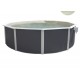 Bovengronds zwembad TOI Magnum rond 350x132 Antraciet
