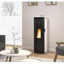 Estufa de pellets La Nordica Extraflame Amika 8kW impermeable ventilada Blanco