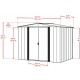 Habrita Metal Garden Shed 254x181xh201 Porte Scorrevoli