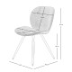 Set van 2 eetkamerstoelen Ania Stof Roest Basis Zwart Metaal VeryForma