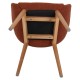 Set mit 2 Terrakotta-Sesseln mit Curlet-Effekt und Gestell aus massiver Eiche.