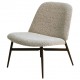 Set van 2 fauteuils Bala krullend effect Zand Basis Zwart Metaal VeryForma
