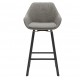 2er-Set Stühle drehbare Arbeitsplatte Weicher Stoff Grau VeryForma