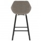 2er-Set Stühle drehbare Arbeitsplatte Weicher Stoff Grau VeryForma