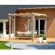 Anlehnpergola aus rohem Holz Cádiz 4x3m 12m2