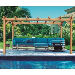 Pergola autoportée en bois massif Valencia 500x400cm 20m2