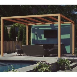 Freestanding pergola in raw wood Santaner 500x400cm 20m2