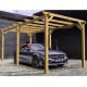 Carport en bois pour voitures 6x3m Badajoz 18m2 Maderland