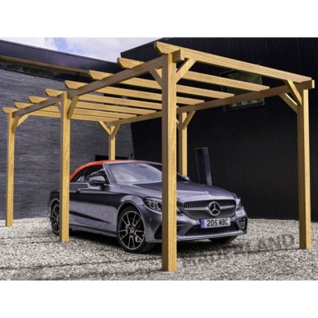 Carport en bois pour voitures 6x3m Badajoz 18m2 Maderland