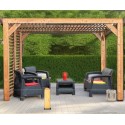 Habrita wooden pergola with removable vents, 230x310xH217, Veneto