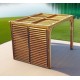 Pergola en bois Habrita avec Ventelles sur Toiture et un côté 313x234xH217