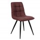Set de 4 sillas de comedor VeryForma Lize, tela morada, patas metálicas
