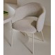 Conjunto de 2 Sillas Aina en tejido chenilla beige y metal VeryForma