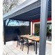 Pérgola Bioclimática 2 Cortinas Laterales 10,80 m2 aluminio antracita Habrita