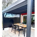 Pérgola Bioclimática 2 Cortinas Laterales 10,80 m2 aluminio antracita Habrita