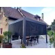 Pérgola Bioclimática 2 Cortinas Laterales 10,80 m2 aluminio antracita Habrita