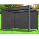 Pérgola Bioclimática 2 Cortinas Laterales 10,80 m2 aluminio antracita Habrita