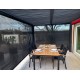 Pérgola Bioclimática 2 Cortinas Laterales 10,80 m2 aluminio antracita Habrita