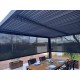 Pérgola Bioclimática 2 Cortinas Laterales 10,80 m2 aluminio antracita Habrita