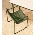 Rina garden chair in green steel and green rope VeryForma