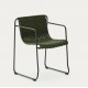 Arvin Swirl Chair in Beige Chenille Fabric and VeryForma Oak Wood Legs