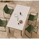 Arvin Swirl Chair in Beige Chenille Fabric and VeryForma Oak Wood Legs