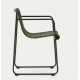 Arvin Swirl Chair in Beige Chenille Fabric and VeryForma Oak Wood Legs