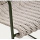 Sedia Arvin Swirl in tessuto ciniglia beige e gambe in legno di rovere VeryForma