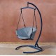 Silla colgante Aliga en aluminio y ratán azul VeryForma