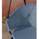 Silla colgante Aliga en aluminio y ratán azul VeryForma