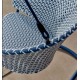 Silla colgante Aliga en aluminio y ratán azul VeryForma