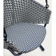 Silla colgante Aliga en aluminio y ratán azul VeryForma