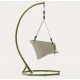 Fauteuil suspendu Aliga en aluminium et rotin vert VeryForma