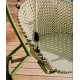 Fauteuil suspendu Aliga en aluminium et rotin vert VeryForma
