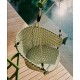 Fauteuil suspendu Aliga en aluminium et rotin vert VeryForma