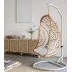 Cadeira Suspensa Kate em Rattan Natural e Aço VeryForma