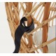 Cadeira Suspensa Kate em Rattan Natural e Aço VeryForma