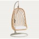 Cadeira Suspensa Kate em Rattan Natural e Aço VeryForma