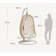 Cadeira Suspensa Kate em Rattan Natural e Aço VeryForma