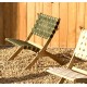 Fauteuil Pliable Beli en bois massif et corde verte VeryForma