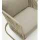 Saco tuinfauteuil in touw en groen staal VeryForma