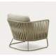 Saco tuinfauteuil in touw en groen staal VeryForma
