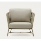 Saco tuinfauteuil in touw en groen staal VeryForma