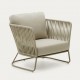 Saco tuinfauteuil in touw en groen staal VeryForma