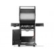 Napoleon Rogue® PRO 425 zwarte gasbarbecue BB SIZZLE ZONE™ en 4 branders waarvan één Side