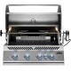 Parrilla de gas empotrada Napoleon 700 Big 32 con 4 quemadores y 1 infrarrojo trasero