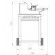 Le Marquier Mendy Barbecue in Acciaio Nero con Carrello e Girarrosto