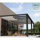 Pergola addossata in alluminio Stockholm 3,5x6,6m Grigio antracite e tetto trasparente Canopia